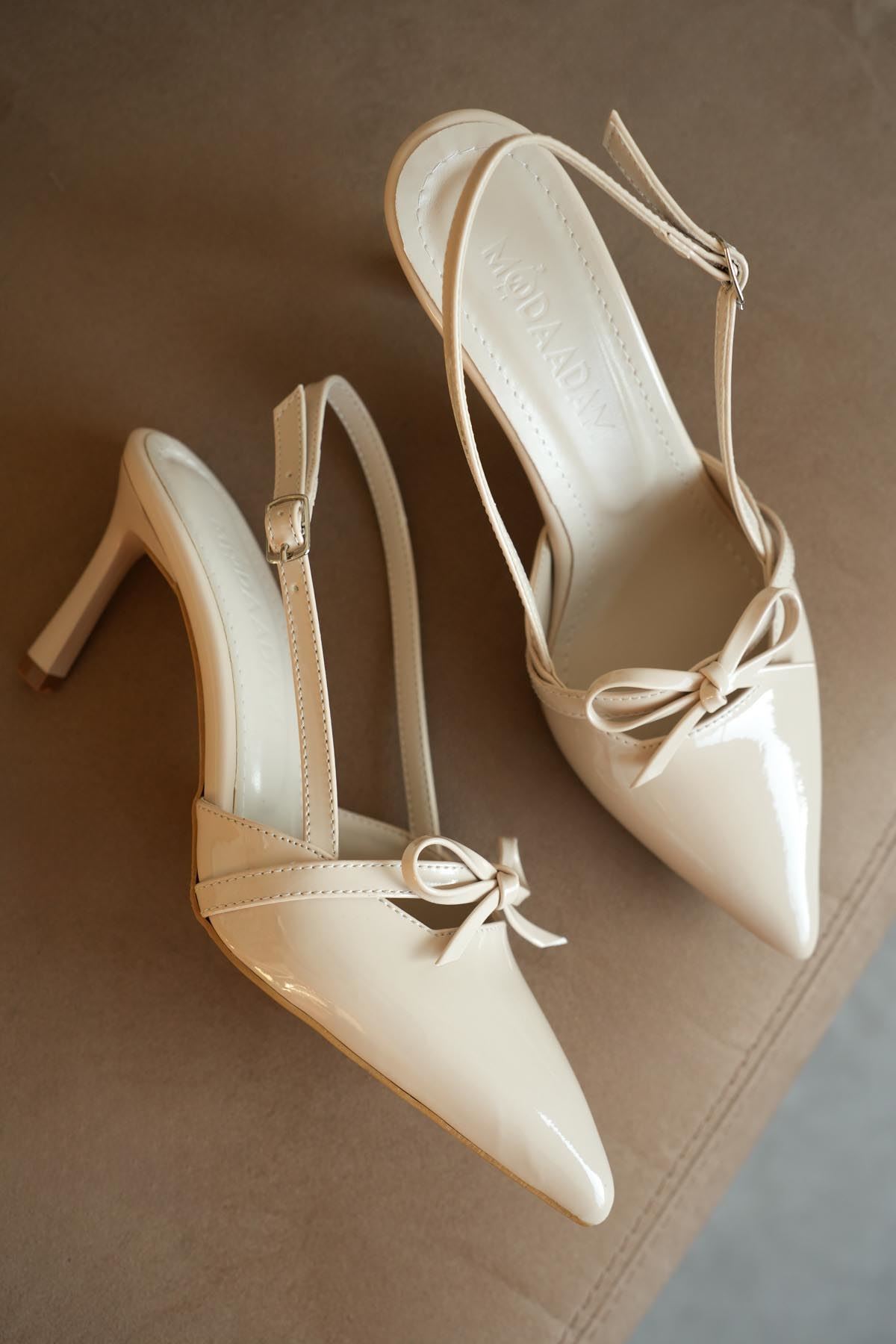 Kadın Sinco Fiyonklu Topuklu Ayakkabı - Ten-Rugan