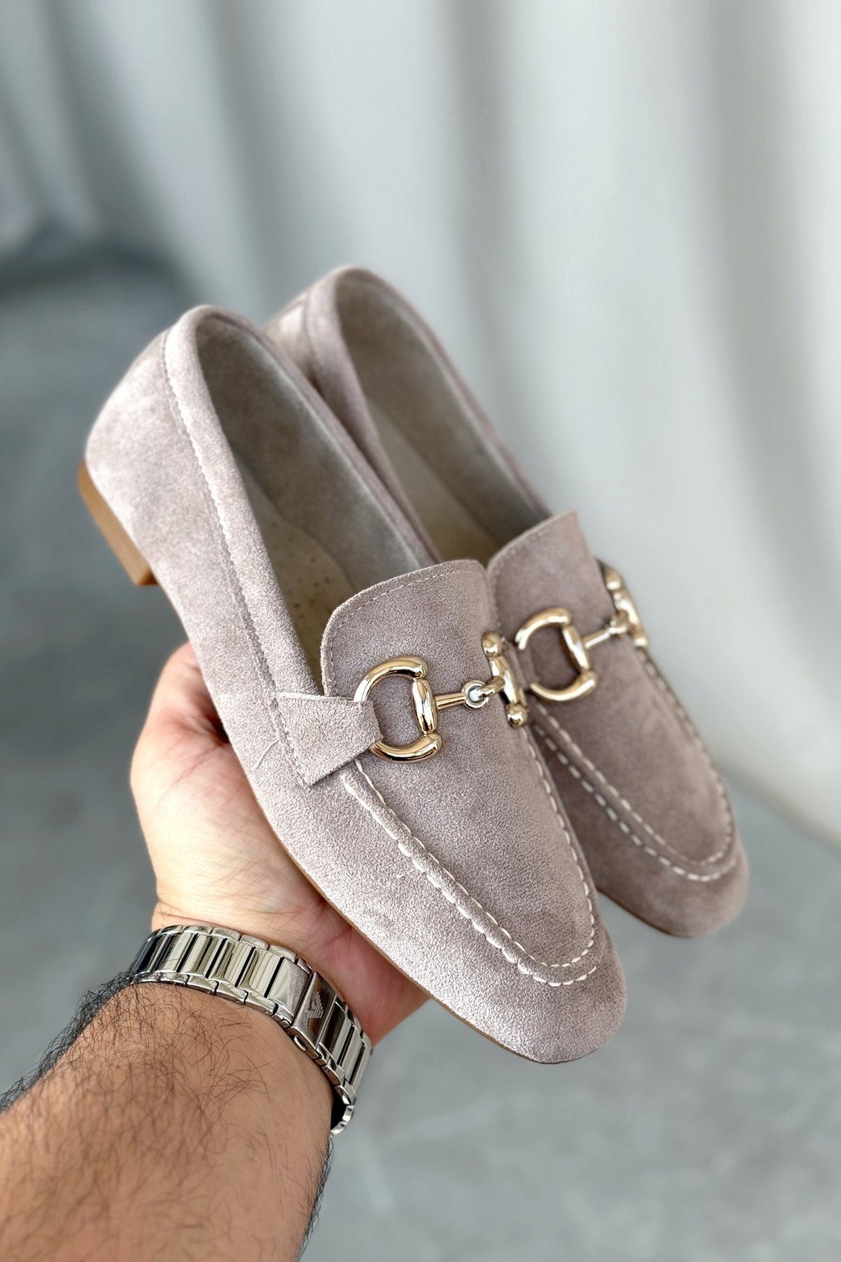 Kadın Pixo Düz Taban Babet - Vizon