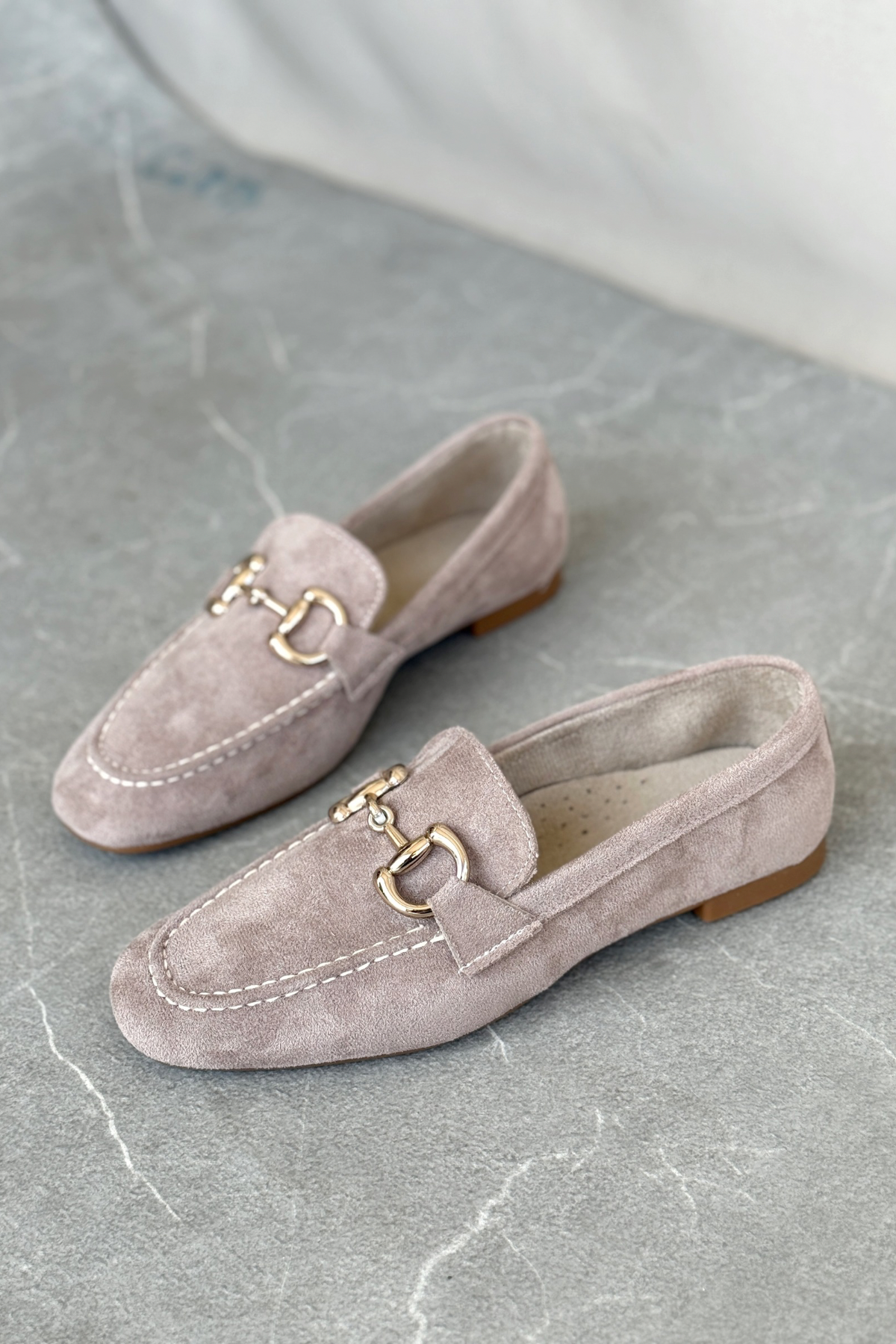 Kadın Pixo Düz Taban Babet - Vizon