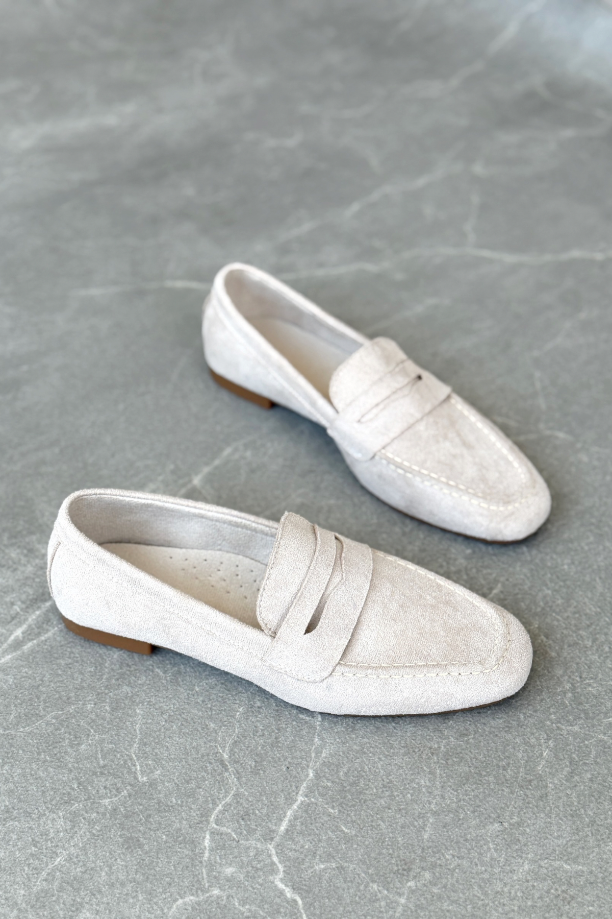 Kadın Olbin Düz Taban Babet - Ten Süet