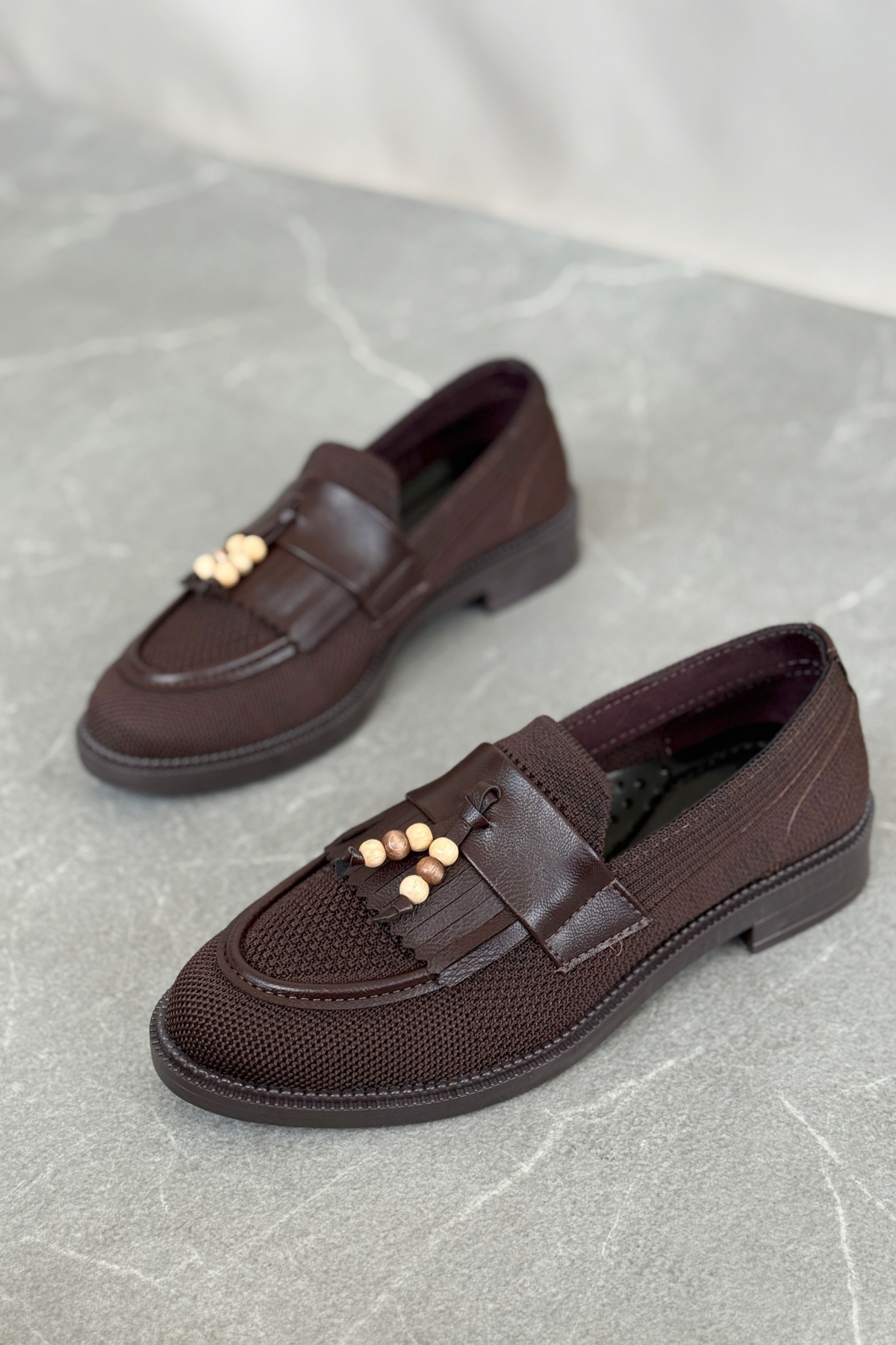 Kadın Ojox Püsküllü Loafer  - Kahve