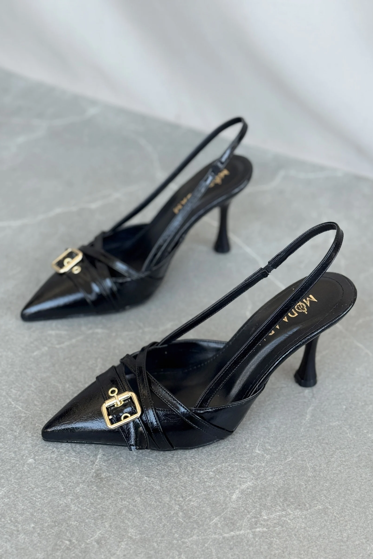 Kadın Wille İnce Topuklu Ayakkabı - siyah-rugan