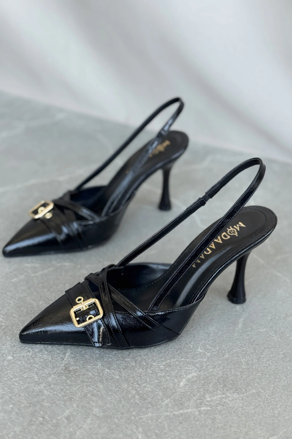 Kadın Wille İnce Topuklu Ayakkabı - siyah-rugan