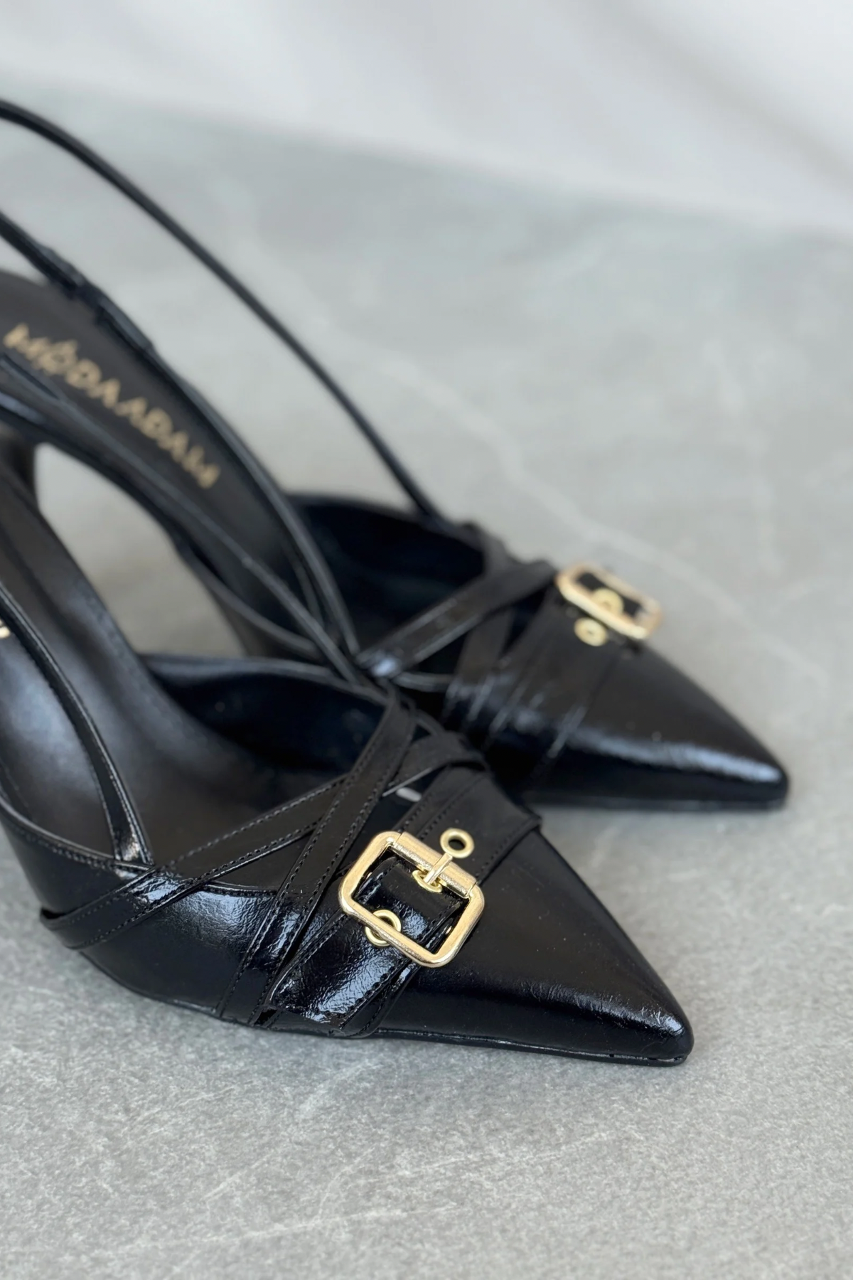 Kadın Wille İnce Topuklu Ayakkabı - siyah-rugan