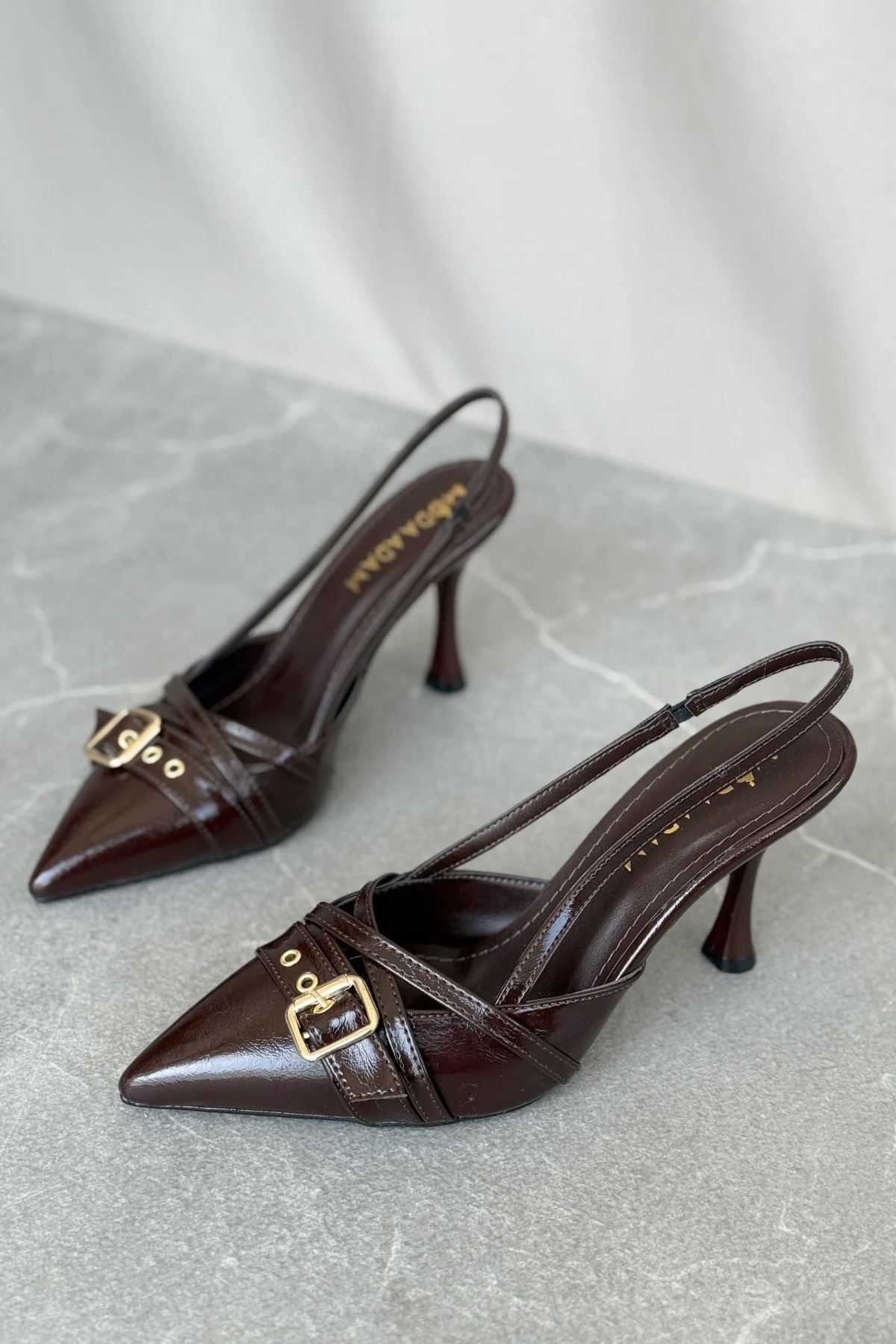 Kadın Wille İnce Topuklu Ayakkabı - Kahve-Rugan