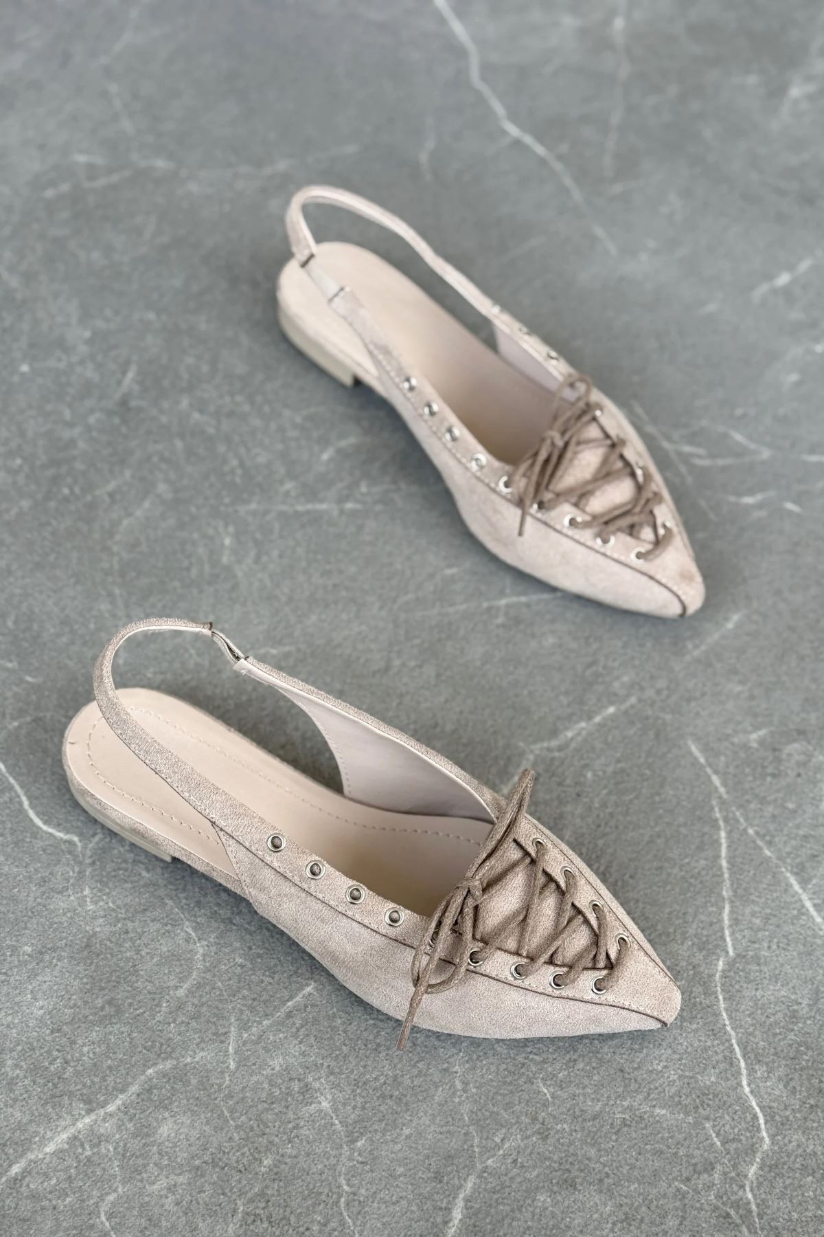 Kadın Tosac Bağcıklı Babet - Vizon