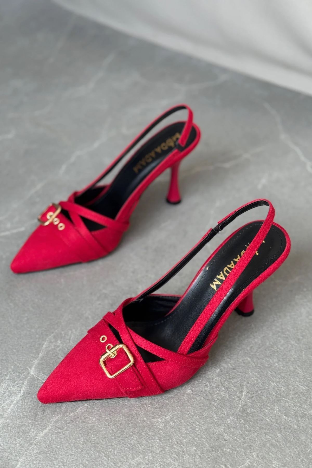 Kadın Wille İnce Topuklu Ayakkabı - Kırmızı
