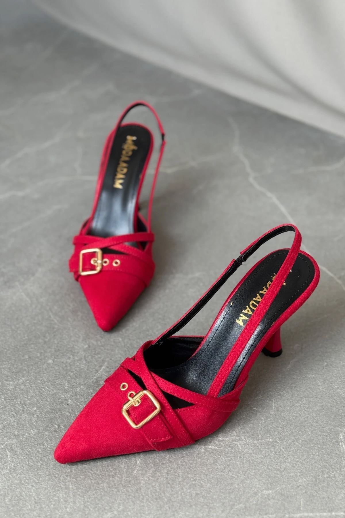 Kadın Wille İnce Topuklu Ayakkabı - Kırmızı