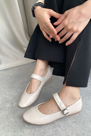 Kadın Vavin Babet Ayakkabı - Ten Deri