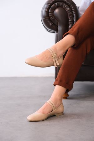 Kadın Rola Babet Ayakkabı - Ten-Rugan