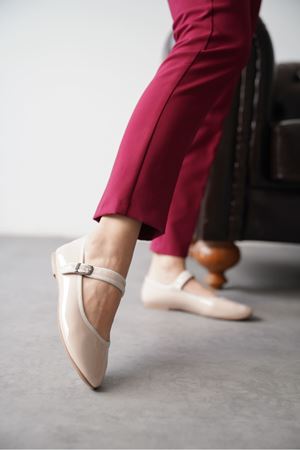 Kadın Vavin Babet Ayakkabı - Ten-Rugan