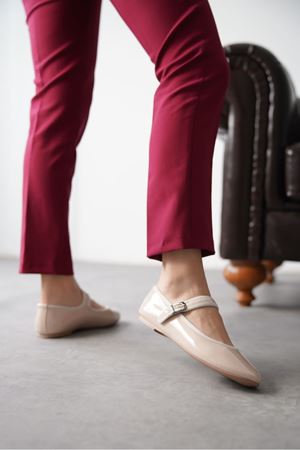 Kadın Vavin Babet Ayakkabı - Ten-Rugan