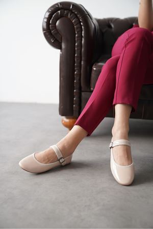 Kadın Vavin Babet Ayakkabı - Ten-Rugan