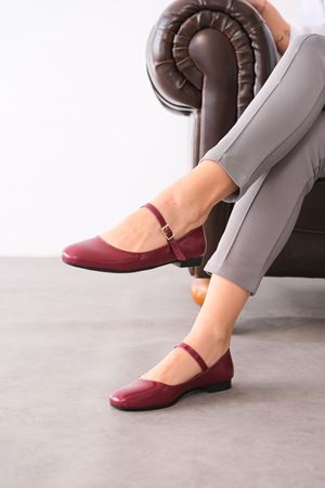 Kadın Coco Babet Ayakkabı - Bordo-Rugan