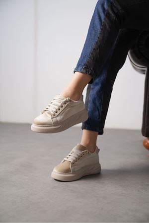 Kadın Monkey Spor Ayakkabı - Vizon-Kadife