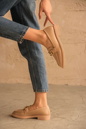 Kadın Roma Günlük Loafer Ayakkabı - Nude