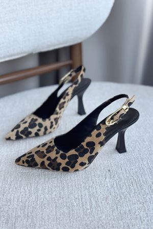 Kadın Ovis Sivri Topuklu Ayakkabı - Leopar