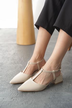 Kadın Moment Kısa Topuku Ayakkabı - Ten-Rugan