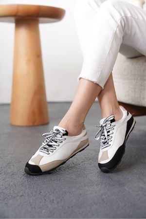 Kadın Boeno Spor Ayakkabı - Beyaz-Siyah