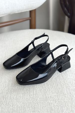 Kadın Pogba Kısa Topuklu Ayakkabı - siyah-rugan