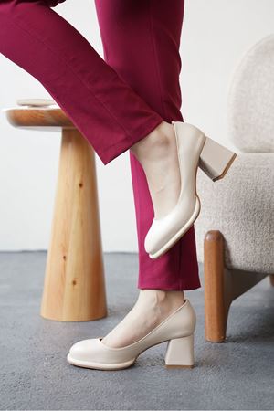 Kadın Gordon Platform Topuklu Ayakkabı - Ten Deri