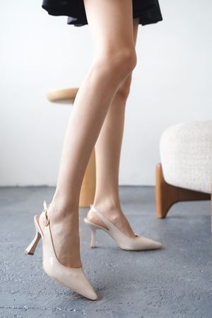 Kadın Ovis Sivri Topuklu Ayakkabı - Ten-Rugan