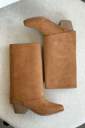 Kadın Vien Kovboy Çizme - Taba Süet