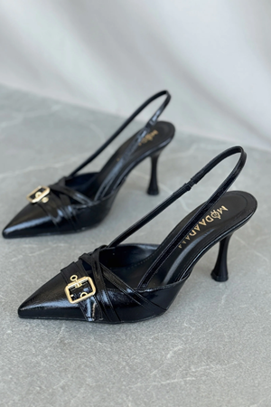 Kadın Wille İnce Topuklu Ayakkabı - siyah-rugan