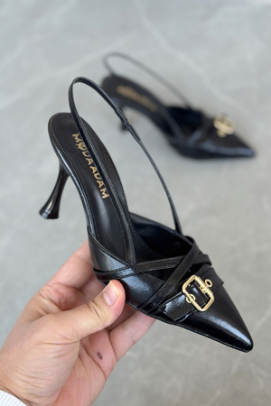 Kadın Wille İnce Topuklu Ayakkabı - siyah-rugan