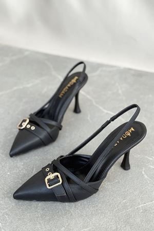 Kadın Wille İnce Topuklu Ayakkabı - siyah-deri