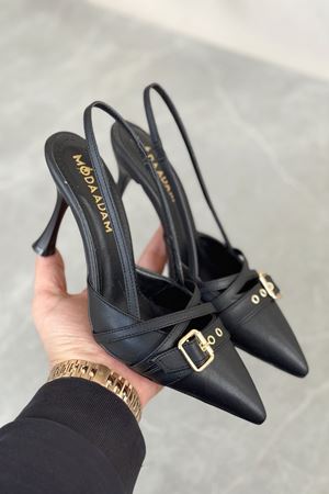 Kadın Wille İnce Topuklu Ayakkabı - siyah-deri