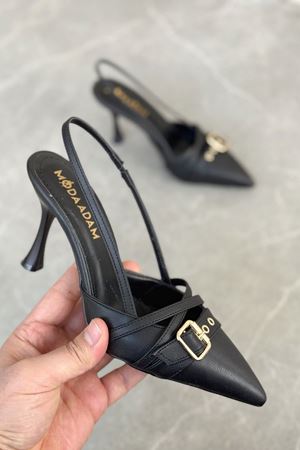 Kadın Wille İnce Topuklu Ayakkabı - siyah-deri