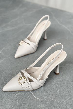 Kadın Wille İnce Topuklu Ayakkabı - Ten Deri