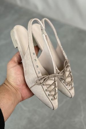 Kadın Tosac Bağcıklı Babet - Vizon