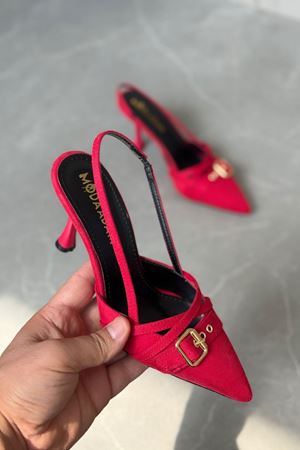 Kadın Wille İnce Topuklu Ayakkabı - Kırmızı