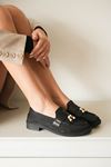 Kadın Ojox Püsküllü Loafer  - Siyah