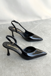 Kadın Eleni İnce Topuklu Ayakkabı - siyah-rugan