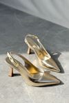 Kadın Ovis Sivri Topuklu Ayakkabı - Altın